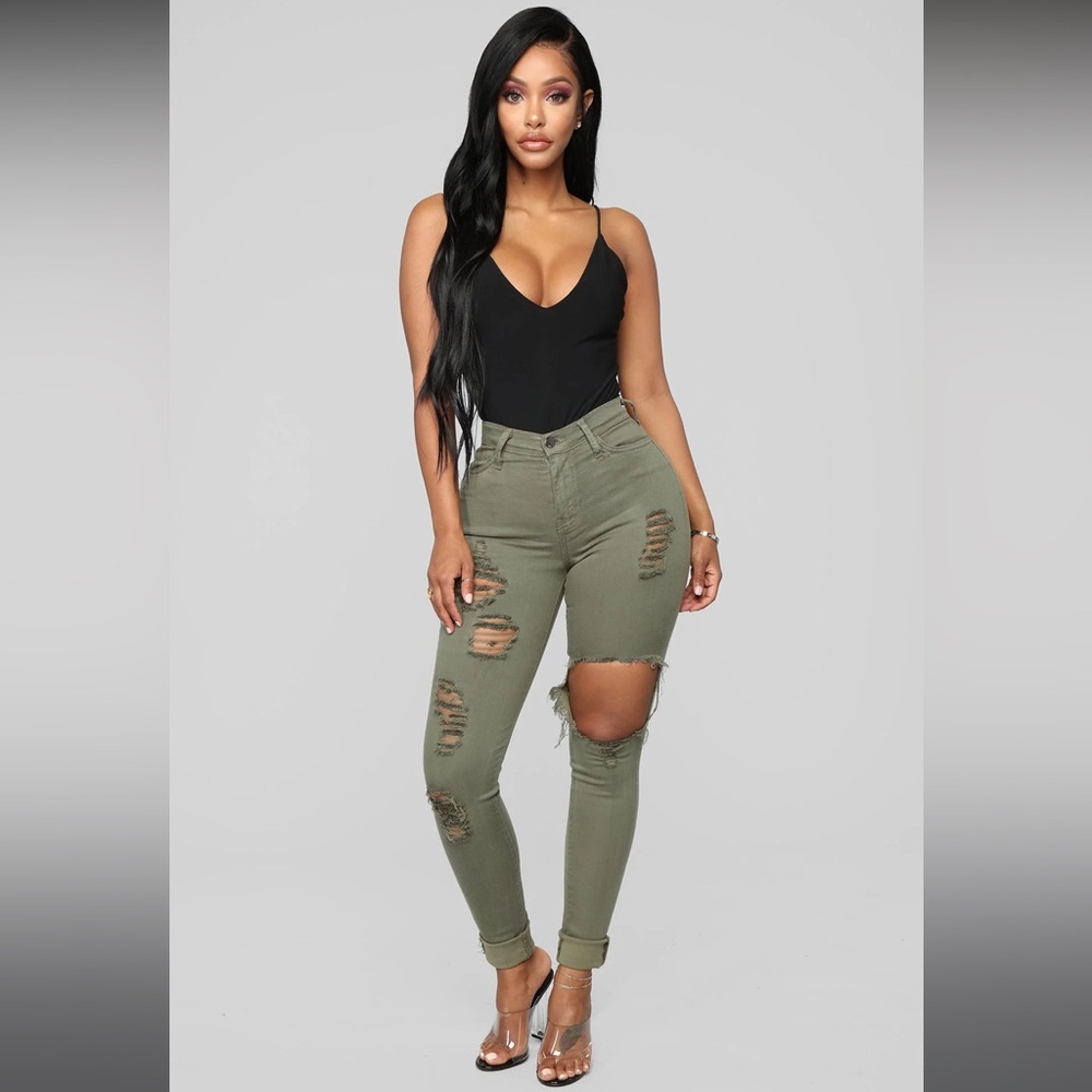 [Will be Available in Nov] 
Fashion Nova Green Jeans!
